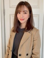 アロマヘアルーム 横浜店(AROMA hair room)&nbsp;似合わせカット/小顔/ココアベージュ/オン眉/シースルーバング