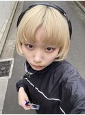 【初カラーにオススメ】ミルクティーブロンドヘア