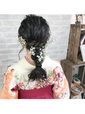 【☆】卒業式編み下ろしアレンジ/ヘアセット/着物