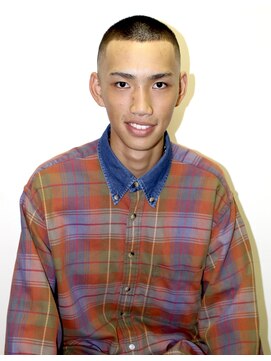 メリケンバーバーショップ コウベ(MERICAN BARBERSHOP KOBE) 七三オールバックツイストパーマかき上げヘアコンマヘアa