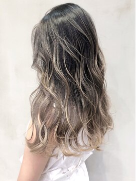 アルバム 銀座(ALBUM GINZA) ハイライトグラデーションロング_ショコラベージュ_ba304674