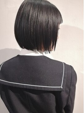 ブルー(BLUE) #BLUE　ストレートタイトボブ