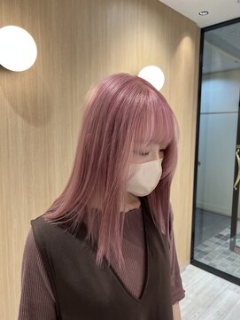 アース コアフュールボーテ 上越店(EARTH coiffure beaute) コットンピンクダブルカラーケアブリーチ