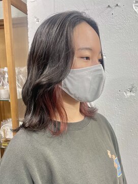 リッカ(RICCA) イヤリングカラー/インナーカラー /グレージュカラー W1129