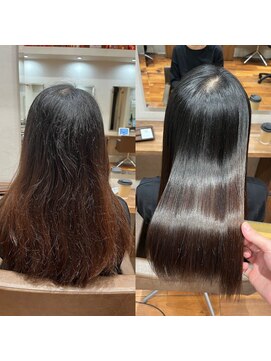 キュア 表参道(CURE) 黒髪/グレージュカラー/ココアベージュ/ヘルシーロング[表参道]