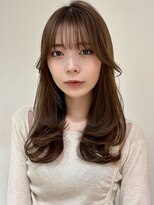 バイオレットジェム(Violet`jem) 韓国レイヤーロングレイヤーぱっつん前髪顔周りカット