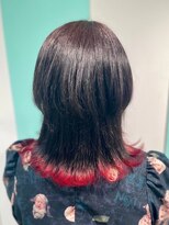 【裾ラインカラーワインレッドヘアカラー】20代30代40代50代