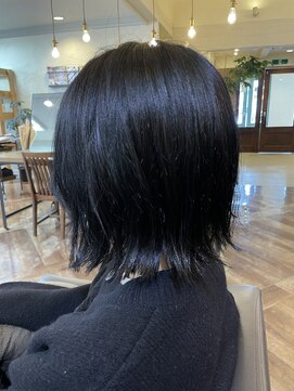 ヴァンファミリー アピタ福井飯塚店(Vanfamily) 外はねボブ ブルーブラック