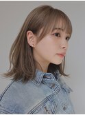 ボブヘア/レイヤーカット/ウェットヘア/オリーブベージュ/表参道