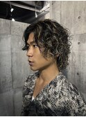 スパイラルパーマ メッシュ ウルフ