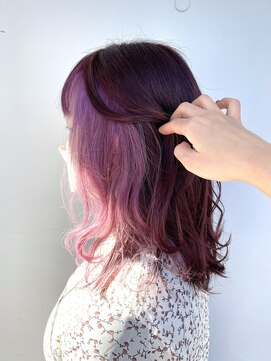 カリーナコークス 原宿 渋谷(Carina COKETH) インナーカラー/ダブルカラー/レイヤーカット/オージュア/ピンク