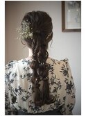 編みおろしヘアセット