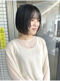 【loje】ナチュラル黒髪ボブ/フェイスレイヤーミニボブ