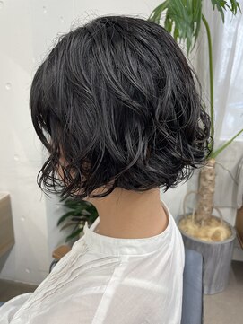 ユノ(juno) 【中目黒】おしゃれ！黒髪ミニボブパーマ♪ショートボブパーマ