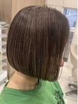 ミングル(MINGLE)&nbsp;ワンレンボブ大人ボブ30代40代50代白髪染めシアーグレージュ