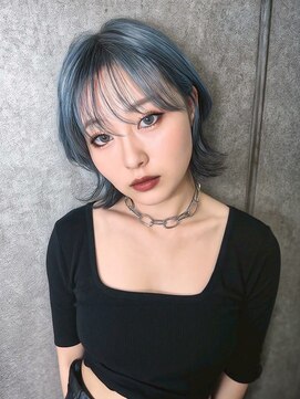 ヘアサロン エフ 渋谷(F) #ダブルカラー#ベイビーブルー#ネイビー