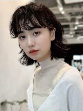 フォト 新宿(foto) ミディアム暗めカラーデザインカラーフェイスフレーミング池袋