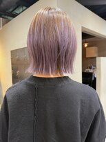 ヘアー アイス ルーチェ(HAIR ICI LUCE) ブリーチカラー/ラベンダーベージュ/切りっぱなしボブ/星