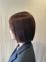 ココカラヘアー ニコ(cococara hair nico)&nbsp;切りっぱボブ/オレンジブラウン