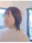 ミディアムウルフカット