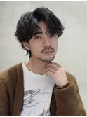 センターパートシャドウパーマルーズパーマスパイラルパーマ