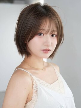 アグ ヘアー プラウド ソコラ若葉台店(Agu hair proud) 《Agu hair》小顔ショートボブ×ベージュブラウン