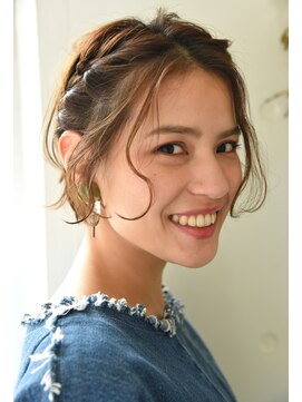 ユノ(juno) 【Lepes】簡単ショートボブヘアアレンジ☆編み込み