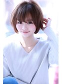 大人キレイ アッシュ小顔ショートボブ【Cirrus by Cloud zero】