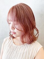 アイティー バイ アルバム 中野店(IT by ALBUM)&nbsp;ピンクロブ_セミウェットウェーブオリーブカラー_ba306112