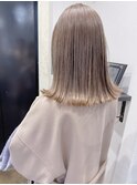 milk tea beige/ダブルカラー/ブリーチ/髪質改善/ヘアセット