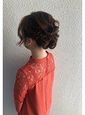 振袖 全体 ゆるふわ カール 少し 立体 シニヨン ヘアアレンジ