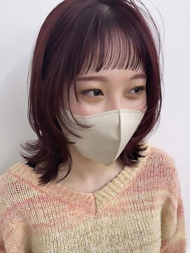 ネオリーブ クーロ(Neolive curro) ナチュラルウルフ×ぱつっとバング