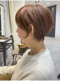 大人ヘルシースタイルショコラアッシュふんわりカールショート