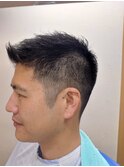 爽やかソフトモヒカン アップバング フェード  ビジネスショート