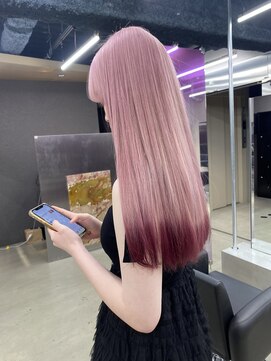 ペレ 栄店(PELE) 斜めバング/グレージュカラー/デザインカラー/栄/名駅