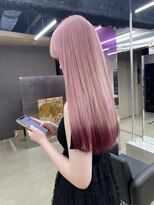 ペレ 栄店(PELE) 斜めバング/グレージュカラー/デザインカラー/栄/名駅