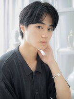 モッズヘア 上尾西口店(mod's hair) センターパートアッシュブラック小顔マッシュa上尾20代30代40代