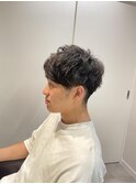 メンズ 前下がり マッシュ