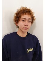 カラーパーマハードカールスパイラルパーマメンズデザイン