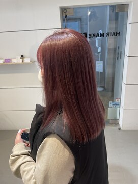 ヘアーメイクチック(HAIR MAKE CHiC) カシスピンクダブルカラーピンクカラー透明感カラー