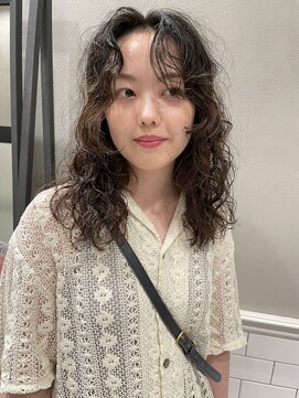 フェンヘアーアイス 中目黒(Fen.hair ici) 30代40代ミディアムウルフ前髪パーマプードルパーマ