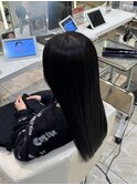 【ワンカラー】艶髪ブルーブラック