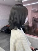 ブルーブラック/ダークグレー/くびれボブ
