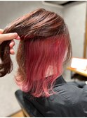 春のインナーカラー×ミニボブ◎ラベンダーアッシュで透明感UP