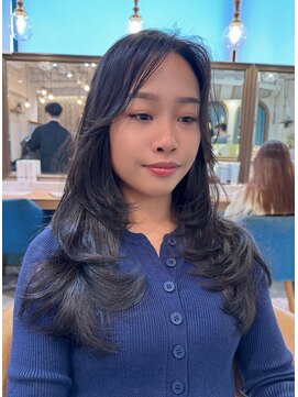 ロンドアベニール 北千住(Lond avenir) ミディアムレイヤーカット/レイヤー/顔周り/韓国/髪質改善北千住