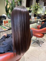 リマヘアー(lima hair) ミディアムレイヤー髪質改善暗めカラー【髪質改善/ツヤ髪/美髪】