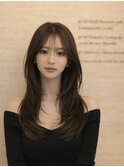 黒髪/クラゲヘアー/オリーブグレー/小顔/ココアベージュ/渋谷