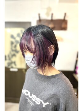 ネオダダ(NeO DADA) #インナーカラー#顔周り#ボブウルフ