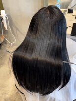 ジェコ ブラン(gecko. brun) 黒髪ロング/髪質改善ストレート/透けバング#武蔵小山美容室