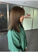 福岡天神　ブリーチなしカラー　ダブルカラー　オリーブカラー